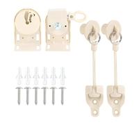 Windproof Outdoor Curtain Base Set with 6 Windproof Balls and Bases, ABS Material, for General Replacement of Outdoor Roller Blinds, Compatible with Sunshades and Shutter Doors, Black and White