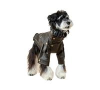 Windproof Puppies Jackets Motorcycle Styles Dog Leather Coat Easy to Wear for Daily Strolls and Weekends Getaways Warm Coat Jackets