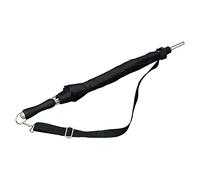 Windproof Shoulder Strap Umbrella Black 92 cm Manual Open Carry Strap Stormproof for Men Women Soft Grip Lightweight Aluminium Shaft Waterproof Heavy Duty Strong 10 Ribs Travel Hiking Brolly