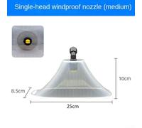Windproof Sprayer Nozzle for Agricultural Electric Sprayers, Fan-Shaped Plastic Windscreen with M14×1.5 Female Thread, for Rice & Peanut Fields(Single Head Medium)