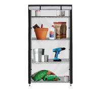 Windproof Storage Shelf Cover for Wire Shelving Rack, Portable Rolling Protector for Clothes, Doors, Bedroom, Garage, Warehouses, and Home Organization Solutions