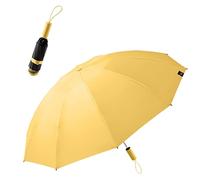 Windproof Umbrella Reverse Folding Umbrella, Strong Steel Shaft, 10 Ribs UV Protection, Auto Open/Close, Men Women,Yellow umbrella