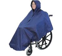 Windproof Wheelchair Cover - Hooded Rain Poncho Coat for Adults & Seniors, Soft Cape Poncho - Protects Wheelchair from Rain - Solid Design & Comfortable Fit - With Soft Hood - Adult Elderly Friendly