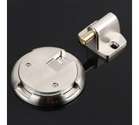 Windproof Zinc Alloy Mechanical Door Stopper with Adjustable Height for Heavy Duty Door Clamp to Prevent Door Movement (Silver)