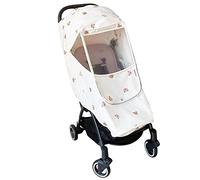 Windproofing Stroller Rain Cover, Waterproofing Stroller Travel Bag Multi Purpose All Wrapped Rain Cover for Stroller for Outdoor Walking Traveling Winter (Beige)