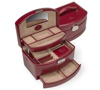 Windrose Merino jewelry case 23 cm red