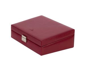 Windrose Merino jewelry case 28 cm red