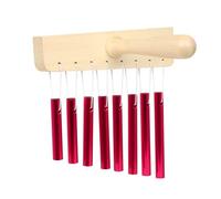 Winds Bells Pipe Wood Constructions Aluminum Pipe 8 Winds Chimes Hanging Decorations With Rod Educational Tool