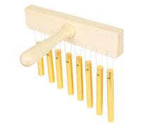 Winds Bells Pipe Wood Constructions Aluminum Pipe 8 Winds Chimes Hanging Decorations With Rod Educational Tool Handheld Chimes Bells