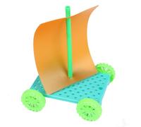 Winds Powered Car Assembly Toy Set For Kid Boy Girl 8+ STEM Science Experiment Set Hands On Assemble Winds Energy Car Kids Physics Educational Toy