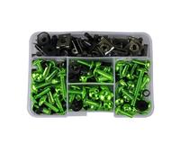 Windscreen Bolts 155PCS Motorcycle Fairing Bolts Screw For For CBR600RR For CBR1000RR Racing M5 Nuts Kit Bodywork Wrench Washers Parts Fairing Bodywork Screws(Green)