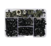 Windscreen Bolts 177PCS Motorcycle Fairing Bolts Kit Screws For Ducati Multistrada 1200S V4S Desert X M5 M6 Fastener Clips Mounting Washers Nut Fairing Bodywork Screws(Black)