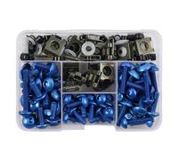 Windscreen Bolts 177PCS Motorcycle Fairing Windscreen Screws For Ducati Scrambler 800 MONSTER 696 937 821 M5 M6 Bolts Kit Fastener Clips Fairing Bodywork Screws(BLUE)