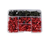 Windscreen Bolts 177PCS Motorcycle Windscreen Fairing Bolt For For CBR600RR For CBR900RR For CBR929RR For CBR1000RR Bodywork Screws Nut Fairing Bodywork Screws(RED)