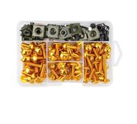 Windscreen Bolts 177PCS Motorcycle Windscreen Fairing Bolt For For CBR600RR For CBR900RR For CBR929RR For CBR1000RR Bodywork Screws Nut Fairing Bodywork Screws(Gold)