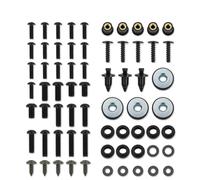 Windscreen Bolts Motorcycle Fairing Bolts Kit For Suzuki GSXR 600 750 SRAD 1996-2000 Full Stainless Steel Clip Nut Bodywork Screws Fastener Fairing Bodywork Screws(Black)