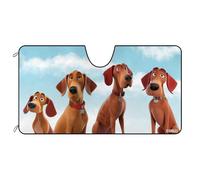 Windscreen Car Sunshades Foldable Front Window Sunshades Block Uv Rays Front Windshield Sun Shade Universal For Truck Suv Auto Redbone Coonhound Family M