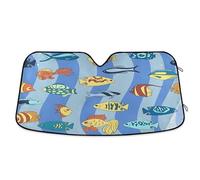 Windscreen Cover Aquarium Fish Windshield Sunshade Foldable Heat Shield Sun Visor Keep Vehicle Cool Front Window Sunshades For Truck Van Car S