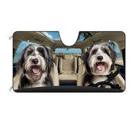 Windscreen Cover Bearded Collie Dog On The Beach Front Window Sunshades M