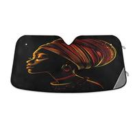 Windscreen Cover Beautiful Black Girl Car Front Windshield Foldable Front Window Sunshades Keep Vehicle Cooler Heat Shield Sun Visor For Travel Most Cars Truck S