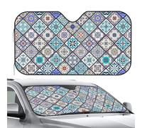 Windscreen Cover Beautiful Boho Patchwork Elements Windshield Sunshade Block Uv Rays Front Window Sunshades Keep Vehicle Cool Windscreen Sun Shade For Van Truck Suv M