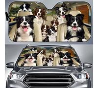 Windscreen Cover Block Uv Rays Car Accessories Keep Vehicle Cooler Car Sun Shade Universal For Summer Suv Truck Border Collie Family On The Wheel, For Border Collie Dog Lovers S