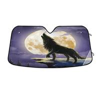 Windscreen Cover Block Uv Rays Windscreen Car Sunshades Foldable Front Window Sunshades Universal For Summer Suv Auto Wolf Moon Night S