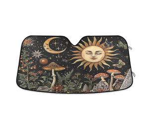 Windscreen Cover Boho Sun Moon Front Window Sunshades S