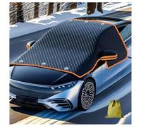 Windscreen Cover Car Winter, Reflective Warning Tape, Winter Frost Cover, Sun Protection, for the Against Snow, Ice, Frost for SUV/Car, Large or Orange