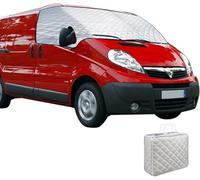 Windscreen Cover Compatible with 2001-2014 Vivaro, VAUXHALL Vivaro, Renault Trafic, Nissan Primastar, Front Windscreen Wrap Cover with 2-Layer Cotton, Foldable Thermal Silver Wrap Windshield Cover