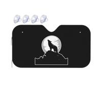 Windscreen Cover Coyote Howling Silhouette And Moon Heat Shield Sun Visor Foldable Windscreen Sun Shade Keep Vehicle Cool Front Window Sunshades For Car Suv Van S
