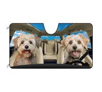 Windscreen Cover Dandie Dinmont Terrier Dog With Blue S