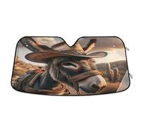 Windscreen Cover Donkey Cowboy Desert Front Window Sunshades Foldable Windshield Sunshade Reusable Windscreen Sun Shade For Car Suv Truck M