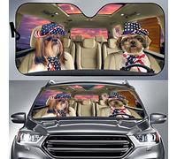 Windscreen Cover Foldable Car Window Covers Block Uv Rays Windscreen Car Sunshades Universal For Suv Auto Summer Shih Tzu Dogs, Cute Shih Tzu Dogs Driving Car With Sunset L