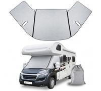 Windscreen Cover for Citroen Relay Van/Motorhome 2006 On - Thermal Shade | Blocks Heat and Sunlight, Blackout for Privacy, Thermal Insulation, UV Protection, Silver