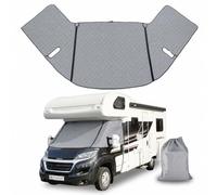 Windscreen Cover for Peugeot Boxer Van/Motorhome 2006 On - Thermal Shade | Blocks Heat and Sunlight, Blackout for Privacy, Thermal Insulation, UV Protection, Grey