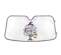 Windscreen Cover Halloween Quote Witch Windscreen Sun Shade Reusable Heat Shield Sun Visor Block Uv Rays Front Window Sunshades For Car Suv Van S