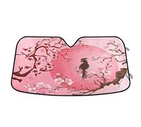 Windscreen Cover Japanese Cherry Sakura Tree With Bird Heat Shield Sun Visor Durable Windshield Sunshade Keep Vehicle Cooler Front Window Sunshades For Suv Most Cars Truck M