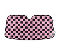 Windscreen Cover Pink Chessboard Checkered Windshield Sunshade Keep Vehicle Cool Front Window Sunshades Block Uv Rays Windscreen Sun Shade For Car Truck Suv S