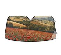 Windscreen Cover Poppy Field Nature Landscape Front Window Sunshades Keep Vehicle Cooler Windshield Sunshade Durable Car Front Windshield For Suv Most Cars Truck S