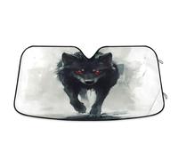Windscreen Cover Red Eyes Black Wolf Front Window Sunshades Keep Vehicle Cooler Windshield Sunshade Durable Car Front Windshield For Travel Truck Most Cars S