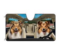 Windscreen Cover Shetland Sheepdog Dog In The Colorful Flowers M
