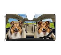 Windscreen Cover Shetland Sheepdog Dog In The Flower S