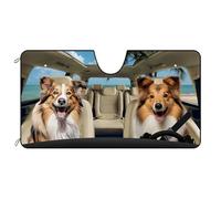 Windscreen Cover Shetland Sheepdog Dog On The Beach S