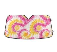 Windscreen Cover Tie Dye Spiral (23) Heat Shield Sun Visor Reusable Windscreen Sun Shade Block Uv Rays Front Window Sunshades For Car Truck Van S
