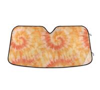 Windscreen Cover Tie Dye Spiral (28) Heat Shield Sun Visor Foldable Windscreen Sun Shade Keep Vehicle Cool Front Window Sunshades For Truck Van Suv M