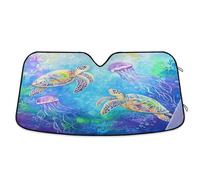 Windscreen Cover Two Sea Turtles Swimming In The Front Window Sunshades Durable Windshield Sunshade Easy To Use Heat Shield Sun Visor For Travel Most Cars Suv S