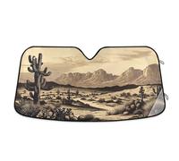 Windscreen Cover Vintage Desert Landscape Front Window Sunshades Easy To Use Windshield Sunshade Durable Car Front Windshield For Suv Most Cars Truck M