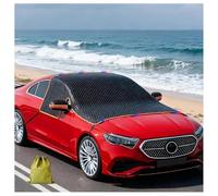 Windscreen Cover with 6 Magnets and 4 Tie Down Straps, Car Windscreen Cover Winter for the Against Snow, Ice, Frost for All SUVs, Cars, Orange