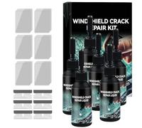 Windscreen Crack Repair Kit 2025 - Premium Glass Crack Repair Kit, for Stone Chips, Cracks, Holes and Scratches, Repair Tool for Car Windows, Quick and Effective Repair (6 Pieces)